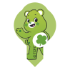 op. 600 szt. Wtykacze waflowe Care Bears - 8 wzorów - dekoracja waflowa z bohaterami z bajek - nr. kat. 40142 Modecor