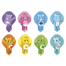 op. 600 szt. Wtykacze waflowe Care Bears - 8 wzorów - dekoracja waflowa z bohaterami z bajek - nr. kat. 40142 Modecor