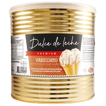 op. 3 kg Variegato Dulce de Leche - naturalny krem kajmakowy do przekładania i dekorowania lodów