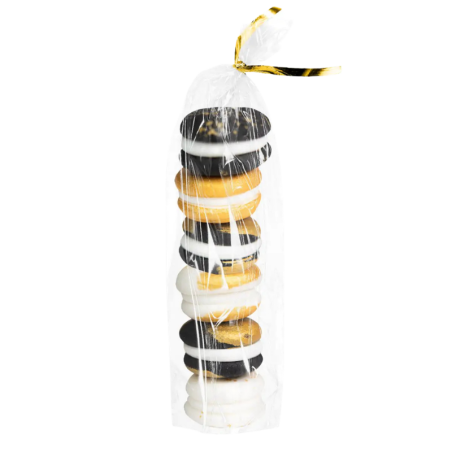 op. 6 szt. Makaroniki Klasyczna Czerń - śr. 30 mm - zestaw dekoracji cukrowych do tortu - Ditarte Dekoracje Cukiernicze