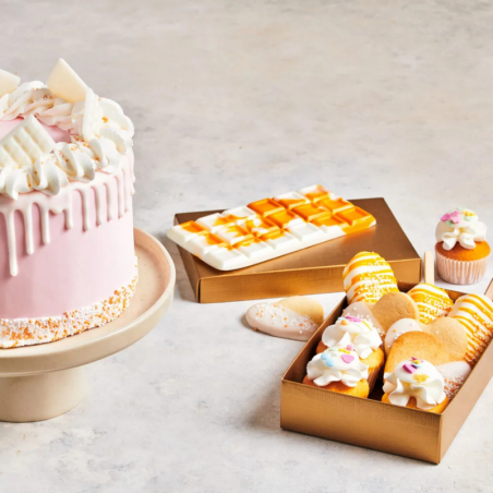 op. 250 g Biała polewa cukiernicza w postaci łatwych do rozpuszczania kawałków - Deco Melts Snow White Fun Cakes