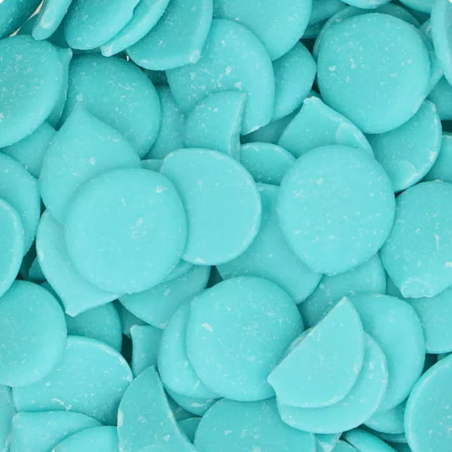 op. 0.25 kg Błękitna polewa cukiernicza w postaci łatwych do rozpuszczania kawałków - Deco Melts Light Blue Fun Cakes