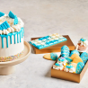 op. 0.25 kg Błękitna polewa cukiernicza w postaci łatwych do rozpuszczania kawałków - Deco Melts Light Blue Fun Cakes