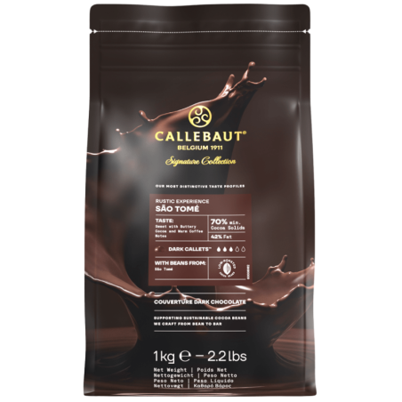 op. 1 kg Ciemna czekolada o zaw. 70% kakao - Rustic Sao Thome - Signature Collection Callebaut - sklep Cukieteria.pl