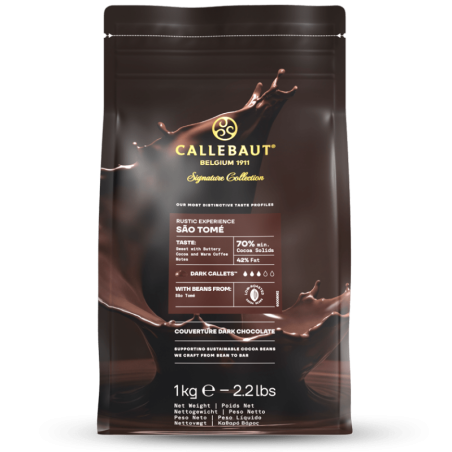 op. 1 kg Ciemna czekolada o zaw. 70% kakao - Rustic Sao Thome - Signature Collection Callebaut - sklep Cukieteria.pl