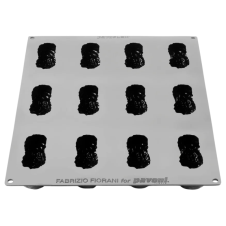 PX43132 Arachide Pavoni Italia - forma silikonowa - fistaszki - dł. 100 x szer. 48 x wys. 42 mm / poj. 120 ml x 12 porcji