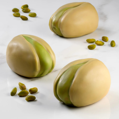 PX43135 Pistachio Pavoni Italia - forma silikonowa - pistacja - dł. 80 x szer. 56 x wys. 46 mm / poj. 120 ml x 15 porcji