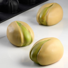 PX43135 Pistachio Pavoni Italia - forma silikonowa - pistacja - dł. 80 x szer. 56 x wys. 46 mm / poj. 120 ml x 15 porcji
