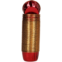 op. 50 szt. Rubinowe foremki na muffiny - śr. 50 x wys. 39 mm - stabilne papilotki z rantem do pieczenia babeczek