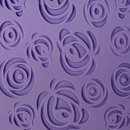 Róże - mata strukturalna do odciskania dekoracji - Impression Mat Fantasy Rose Design - nr. kat. IM197 PME Cake