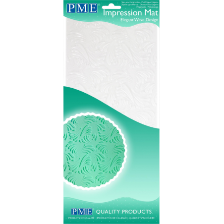 Fale - mata strukturalna do odciskania dekoracji - Impression Mat Elegant Wave Design - nr. kat. IM198 PME Cake