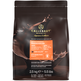 op. 2.5 kg Ciemna czekolada o zaw. 67% kakao - Madagascar Signature Collection Callebaut - nr. kat. CHD-S1ZEMAD-E4-U70