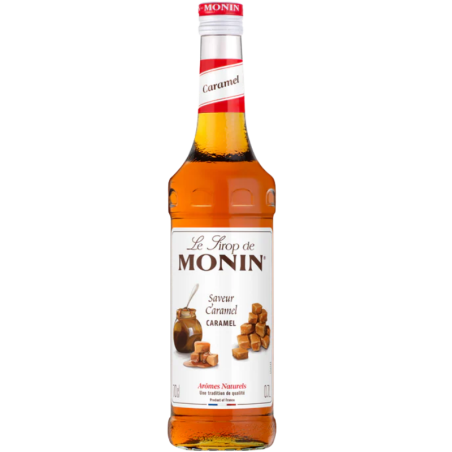 op. 0.7 l Syrop o smaku karmelowym - Caramel Le Sirop do Monin - szklana butelka