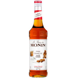 op. 0.7 l Syrop o smaku słonego karmelu - Salted Caramel Le Sirop de Monin - szklana butelka