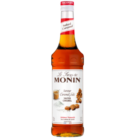 op. 0.7 l Syrop o smaku słonego karmelu - Salted Caramel Le Sirop de Monin - szklana butelka