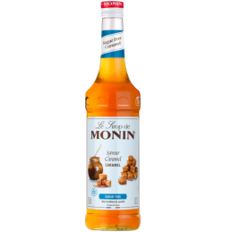op. 0.7 l Bezcukrowy syrop o smaku karmelu - Sugar Free Caramel Le Sirop de Monin - szklana butelka