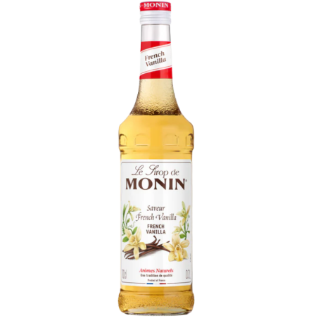 op. 0.7 l Syrop o smaku waniliowym - French Vanilla Le Sirop de Monin - szklana butelka