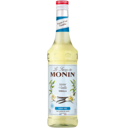 op. 0.7 l Bezcukrowy syrop o smaku wanilii - Sugar Free Vanilla Le Sirop de Monin - szklana butelka