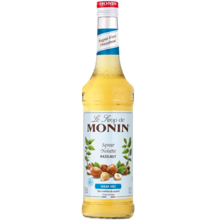 op. 0.7 l Bezcukrowy syrop o smaku orzechów laskowych - Sugar Free Hazelnut Le Sirop de Monin - szklana butelka