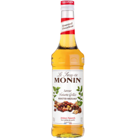 op. 0.7 l Syrop o smaku prażonych orzechów laskowych - Roasted Hazelnut Le Sirop de Monin - szklana butelka