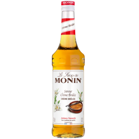 op. 0.7 l Syrop o smaku kremu waniliowego z palonym karmelem - Crème Brûlée Le Sirop de Monin - szklana butelka