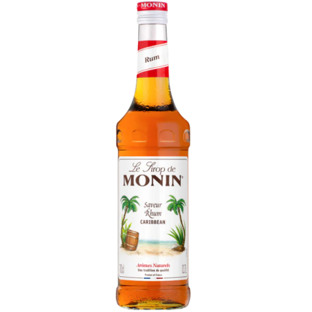 op. 0.7 l Syrop o smaku rumu - Caribbean Le Sirop de Monin - szklana butelka