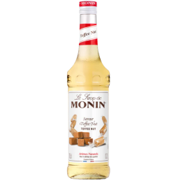 op. 0.7 l Syrop o smaku orzechowych cukierków karmelowych - Toffee Nut Le Sirop de Monin - szklana butelka
