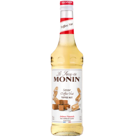 op. 0.7 l Syrop o smaku orzechowych cukierków karmelowych - Toffee Nut Le Sirop de Monin - szklana butelka
