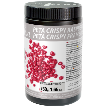 op. 750 g Malinowa posypka strzelająca - Peta Crispy Sosa Ingredients - musujące cukierki w polewie malinowej
