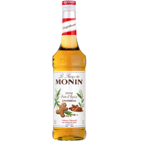 op. 0.7 l Syrop o smaku piernika - Gingerbread Le Sirop de Monin - szklana butelka