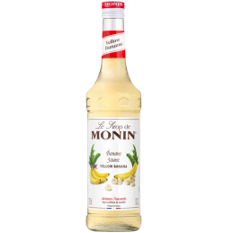 op. 0.7 l Syrop o smaku dojrzałych bananów - Yellow Banana Le Sirop de Monin - szklana butelka