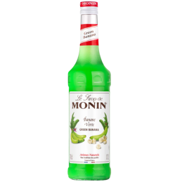 op. 0.7 l Syrop o smaku świeżo dojrzałego banana - Green Banana Le Sirop de Monin - szklana butelka