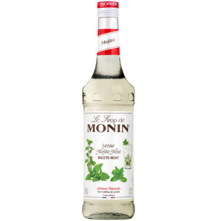 op. 0.7 l Syrop o smaku cukru trzcinowego z miętą - Mojito Mint Le Sirop de Monin - szklana butelka
