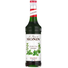 op. 0.7 l Syrop o smaku świeżej mięty pieprzowej - Green Mint Le Sirop de Monin - szklana butelka