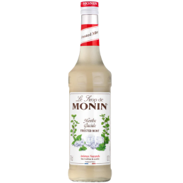 op. 0.7 l Syrop o intensywnym smaku mięty lodowej - Frosted Mint Le Sirop de Monin - szklana butelka