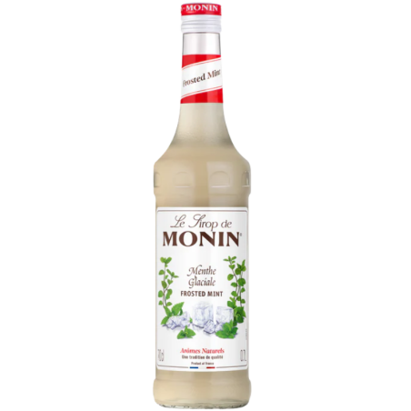 op. 0.7 l Syrop o intensywnym smaku mięty lodowej - Frosted Mint Le Sirop de Monin - szklana butelka