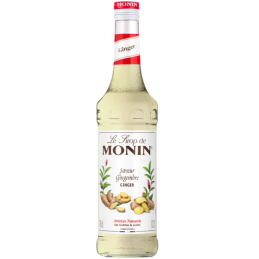 op. 0.7 l Syrop o smaku świeżego imbiru - Ginger Le Sirop de Monin - szklana butelka
