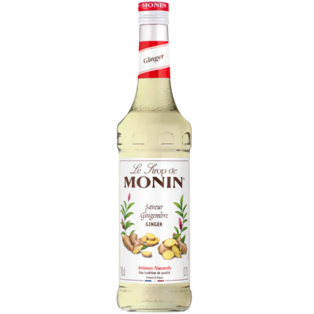 op. 0.7 l Syrop o smaku świeżego imbiru - Ginger Le Sirop de Monin - szklana butelka