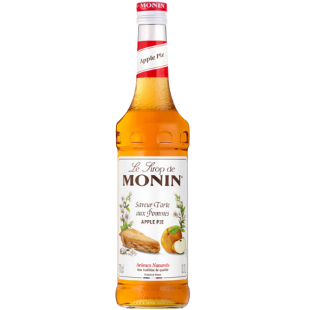 op. 0.7 l Syrop o smaku szarlotki - kruchego ciasta z prażonymi jabłkami - Apple Pie Le Sirop de Monin - szklana butelka