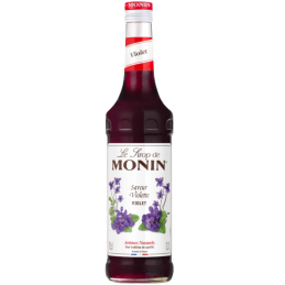op. 0.7 l Aromatyczny syrop o smaku kwiatów fiołków - Violet Le Sirop de Monin - szklana butelka