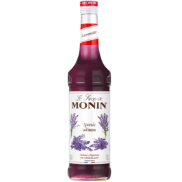 op. 0.7 l Aromatyczny syrop o smaku lawendy - Lavender Le Sirop de Monin - szklana butelka