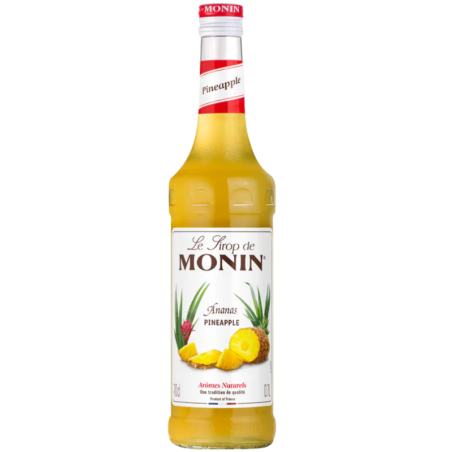 op. 0.7 l Syrop o soczystym smaku świeżego ananasa - Pineapple Le Sirop de Monin - szklana butelka