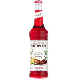 op. 0.7 l Syrop owocowy do sporządzania tradycyjnego hiszpańskiego napoju - Sangria Mix Le Sirop de Monin - szklana butelka