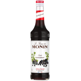 op. 0.7 l Syrop o smaku czarnej porzeczki - Blackcurrant Le Sirop de Monin - szklana butelka