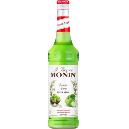 op. 0.7 l Syrop o smaku zielonego jabłka - Green Apple Le Sirop de Monin - szklana butelka