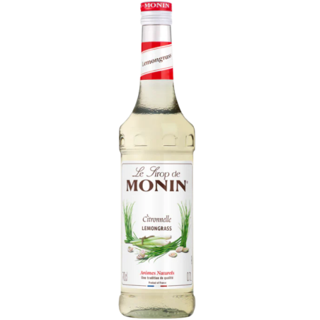 op. 0.7 l Syrop o smaku trawy cytrynowej - Lemongrass Le Sirop de Monin - szklana butelka
