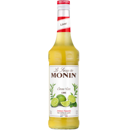 op. 0.7 l Syrop o smaku limonkowym - Lime Le Sirop de Monin - szklana butelka