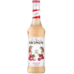 op. 0.7 l Syrop o smaku świeżych owoców liczi - Lychee Le Sirop de Monin - szklana butelka