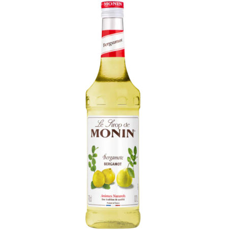 op. 0.7 l Syrop o smaku bergamotki - Bergamot Le Sirop de Monin - szklana butelka