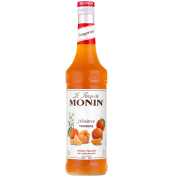 op. 0.7 l Syrop o smaku mandarynkowym - Tangerine Le Sirop de Monin - szklana butelka